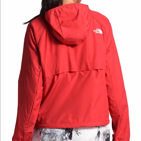 The North Face Flyweight Hoodie in Cayenne Red NWT - Picture 3 of 5